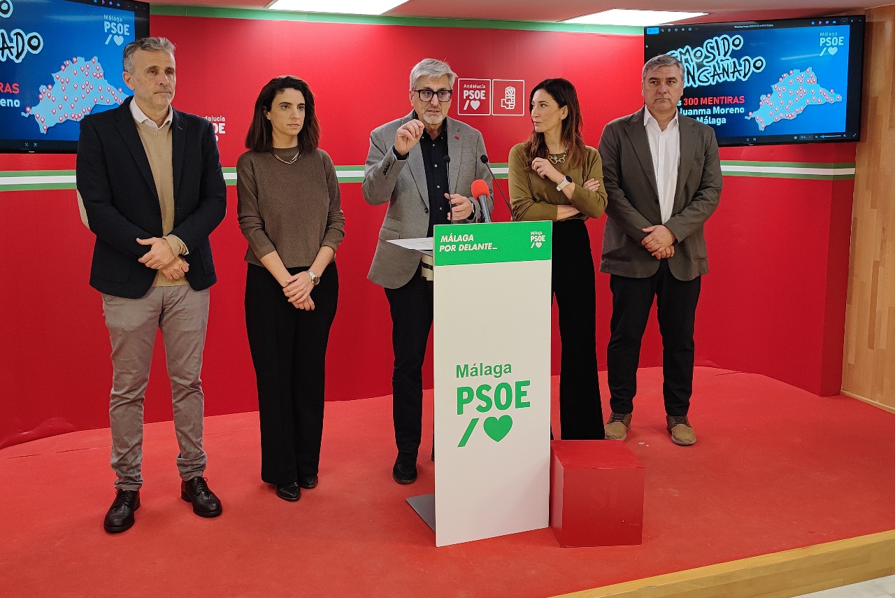El PSOE de Málaga denuncia 300 incumplimientos de Juanma Moreno con la provincia y lanza una campaña para señalarlos municipio a municipio