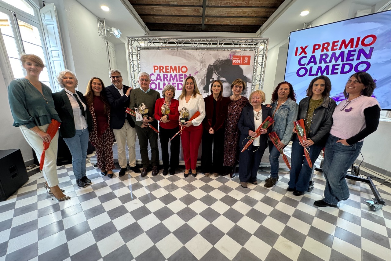 El PSOE de Málaga reivindica su compromiso feminista en la entrega de los IX Premios Carmen Olmedo